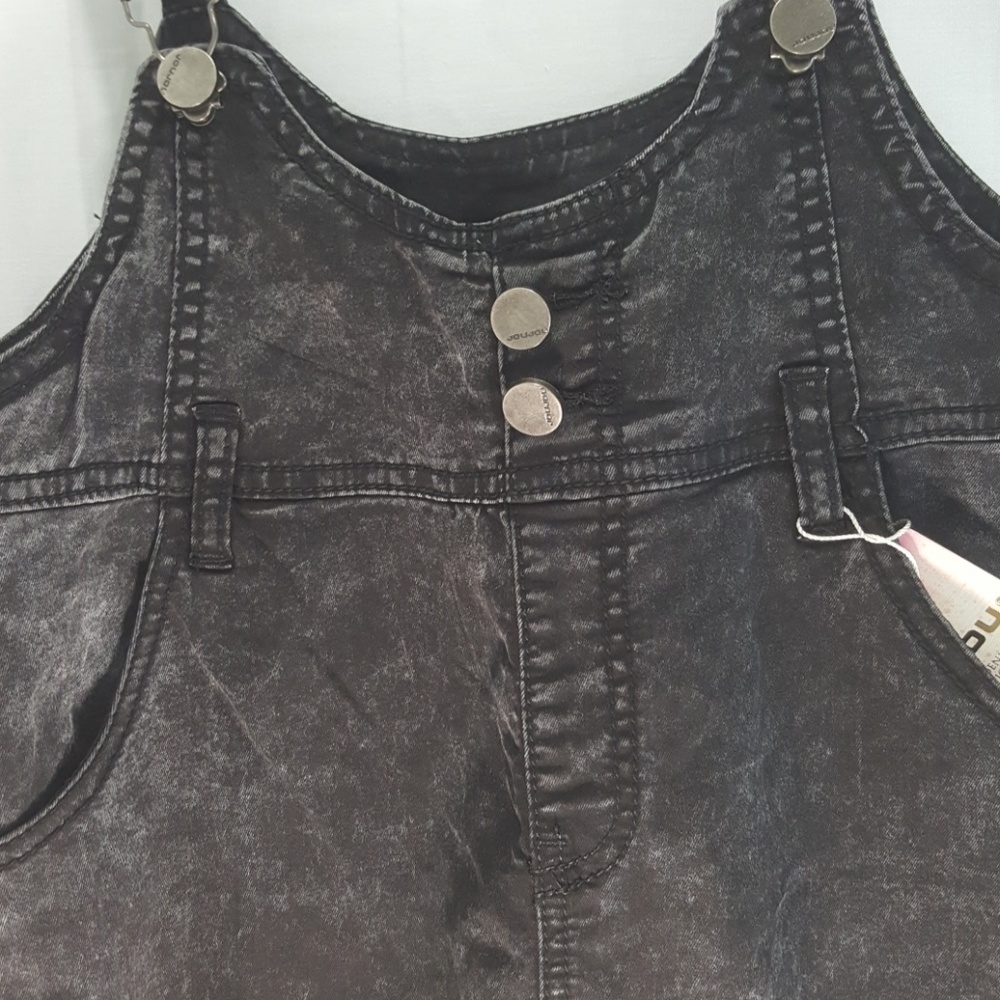 NWT Ladies JouJou Coveralls Black Distressed